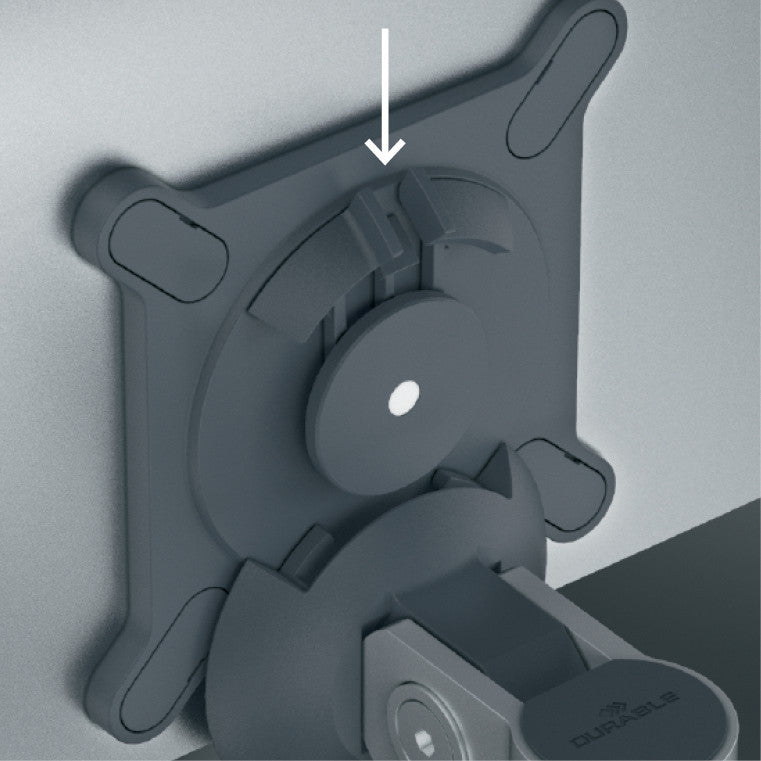 Durable Monitorarm, 1 Monitor, Tischdurchführung, bis 27", VESA 75 × 75/100 × 100 mm, 8 kg, silber