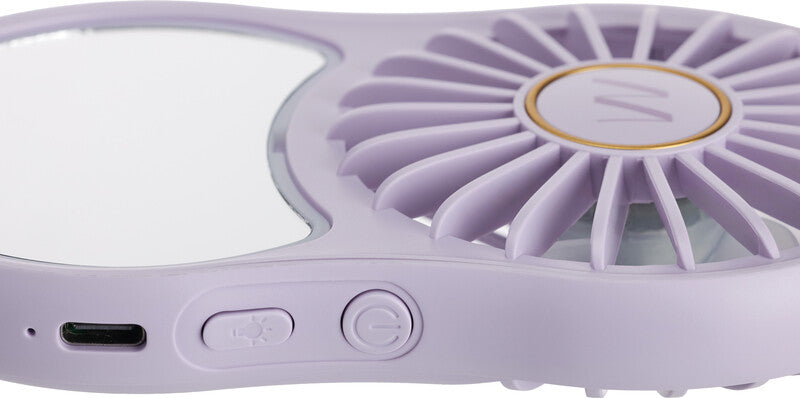 Muitomas Handventilator MIRRORFANVL – 3 Stufen, USB-C, Violett