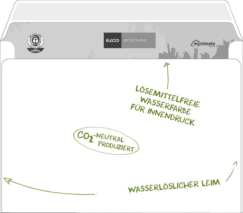 Elco Couvert C4, Fenster rechts, Haftklebung, weiss, 120 g/m², mit Innendruck – 250 Stk.