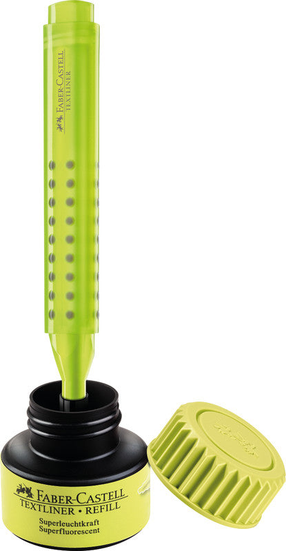 Faber-Castell Nachfülltinte für Textliner Grip Marker 1543 und 1546 – Gelb, 1–5 mm, 30 ml