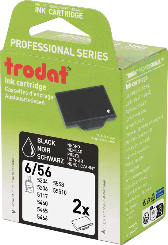 Trodat Ersatzkissen – für 5117, 5204, 5206 + weitere, Kunststoff, Schwarz