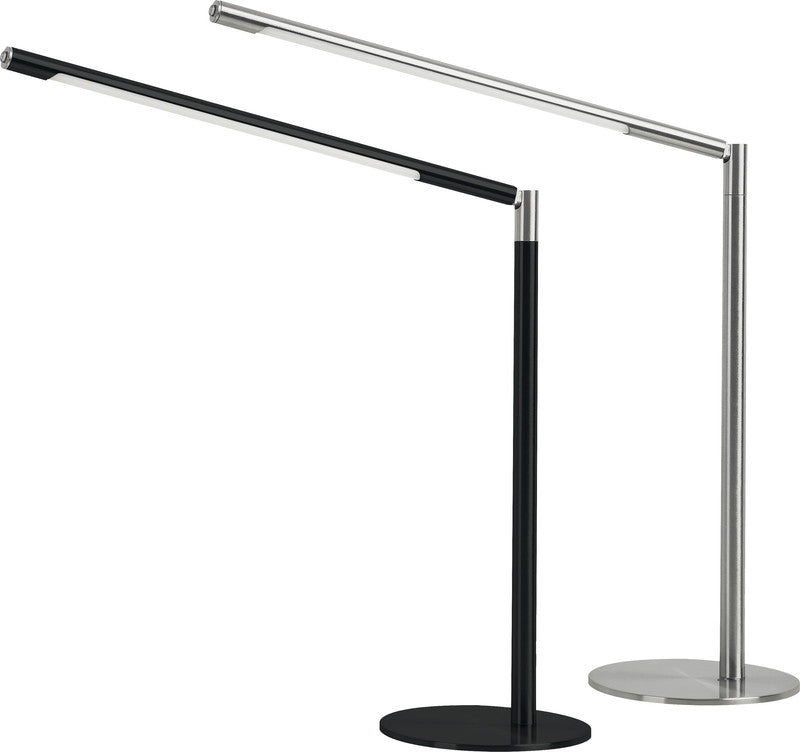 Hansa LED-Tischleuchte Aura – drehbar, stufenlos dimmbar – 2800–6000 K – 400 lm 8 W – schwarz, ABS