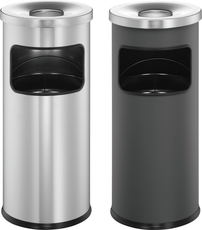 Durable Standascher – 2 + 17 l – Metall, Anthrazit – Löschkopf, selbstlöschend – Ø 250 × H 630 mm