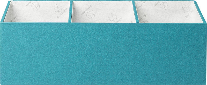 Exacompta Schubladenelement – 4 Schubladen, blaugrün, Karton, B 277 × H 147 × T 115 mm, 2er-Set