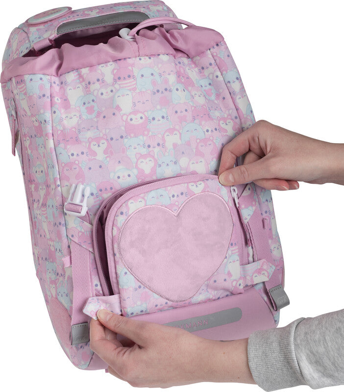 Beckmann Classic 1st – Schulrucksack, Hug Me, 22 l, 24×37×25 cm, für Laptop bis 15", mit Wendetasche