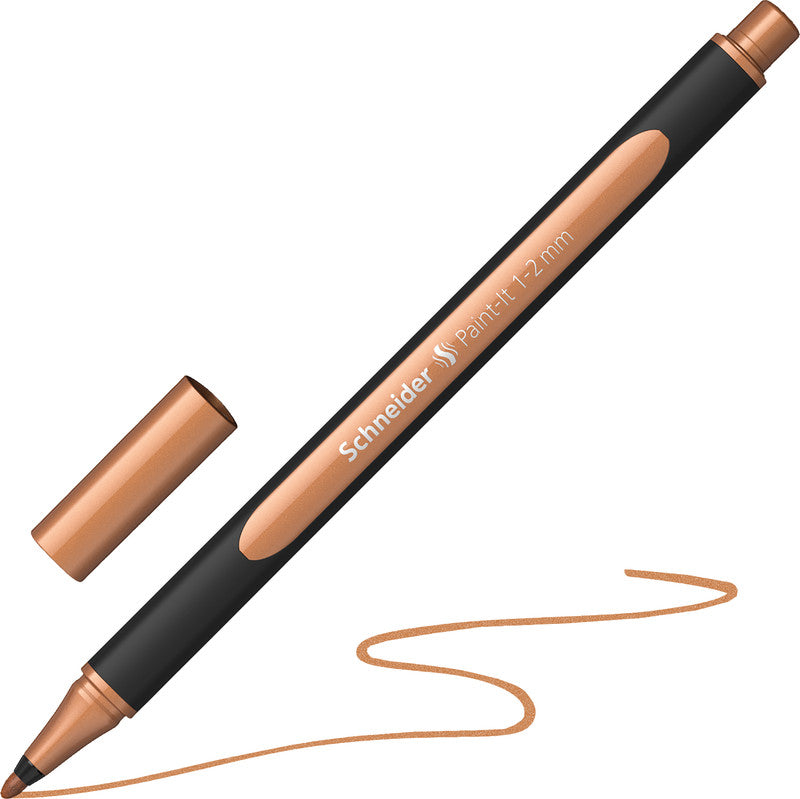 Schneider Schreibgeräte Schneider Paint-It Filzstift Metallic – Rundspitze, 1–2 mm, kupfer metallic