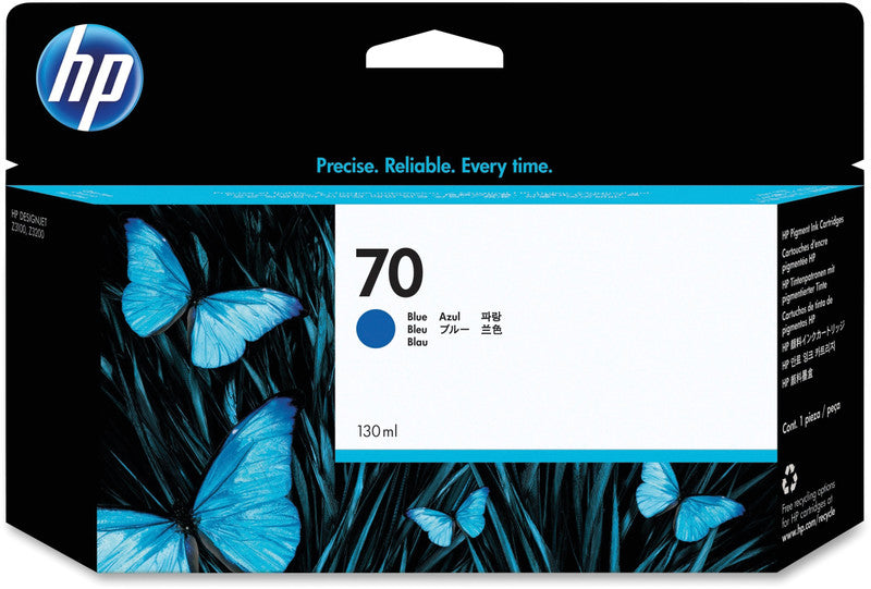 HP Tintenpatrone 70, cyan, 130 ml – für Inkjetdrucker, Multifunktionsgeräte