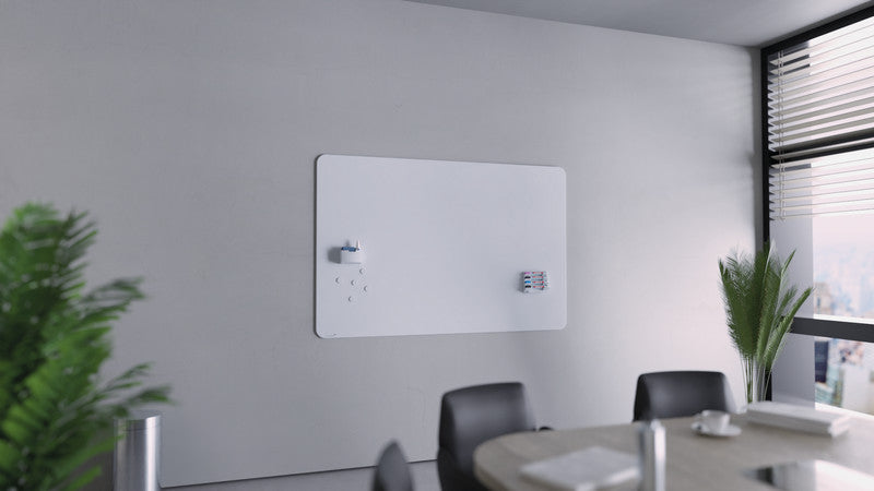Legamaster Whiteboard – 150 × 100 cm, Glas, magnetisch, Wandmontage, inkl. Magnete, Montagesatz, Marker