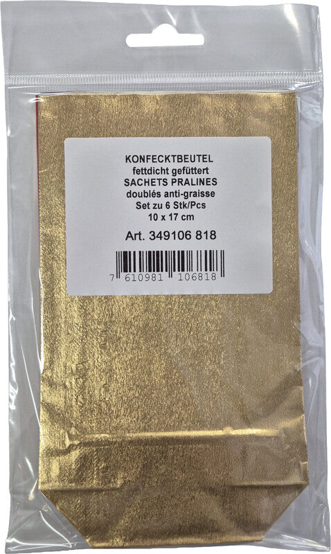 Gut pap Flachbeutel – Kunststoff, sortiert, 100 × 170 mm, 6 Stk.