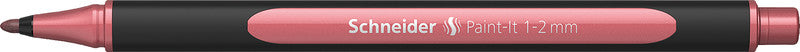 Schneider Schreibgeräte Paint-It Filzstift Metallic – Rundspitze, 1–2 mm, vintage rot metallic