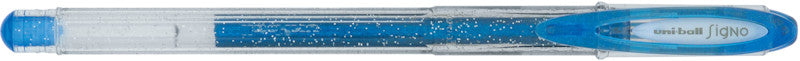 Uni-Ball Signo Sparkling – Tintenroller-Set, mit Kappe, 0,65 mm, silber/gold/orange u. a., 8er Etui