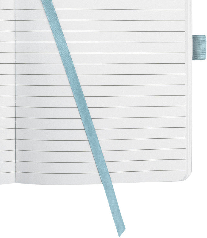 Sigel Notizbuch JOLIE Flair, A5, liniert, Fadenheftung, 174 Seiten, perforiert, 80 g/m² – hellblau