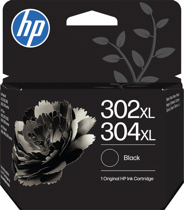 HP 302XL/304XL Schwarz Tintenpatrone (Original) – 300 Seiten – für HP DeskJet, Envy, OfficeJet