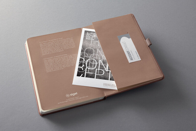 Sigel Notizbuch A5, liniert, Fadenheftung, Hardcover, 194 Seiten, 80 g/m² – rosa