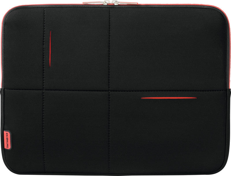 Samsonite Airglow Notebook-Schutzhülle – für Notebooks bis 14,1", 4 l, Neopren/Polyester, Schwarz/Rot