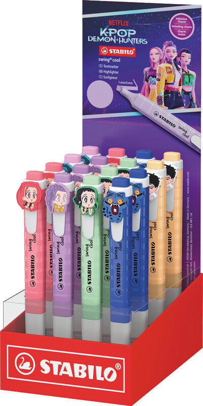 STABILO Swing Cool Pastel Textmarker – Farben sortiert, Keilspitze 1–4 mm