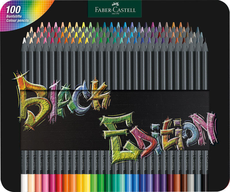 Faber-Castell Buntstifte – 100 Farben, im Metalletui, Ø 3 mm, dreikantig, FSC