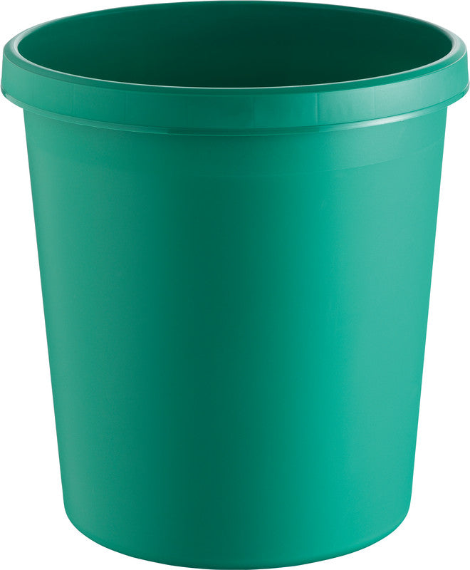 Helit Papierkorb the german – 30 l – Kunststoff, grün – Ø 350 × H 410 mm