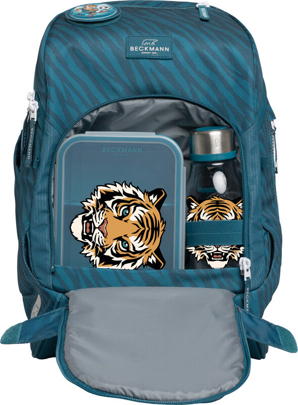 Beckmann Active Air Flx – Schulrucksack, Tiger Stars, 20–25 l, für Laptop bis 15", mit Wendetasche
