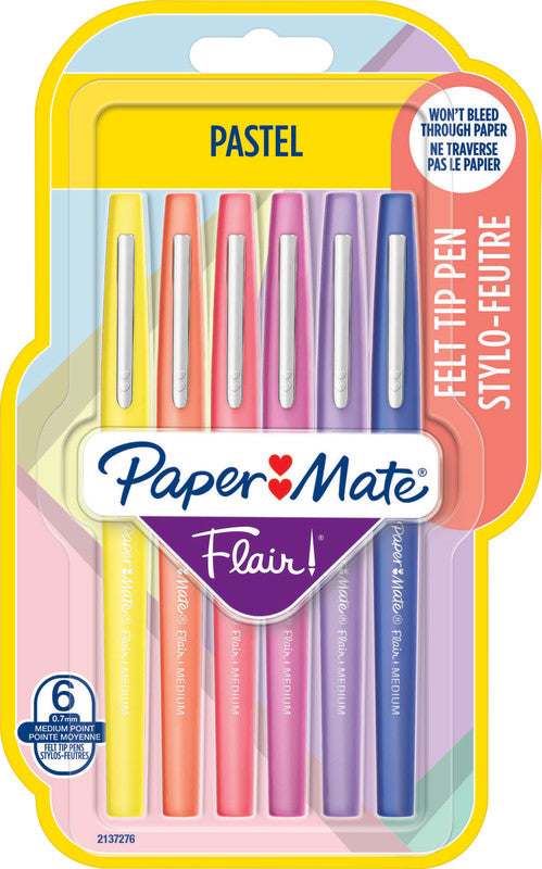 Papermate Filzstifte, Strichbreite 0,7 mm, 6 Farben