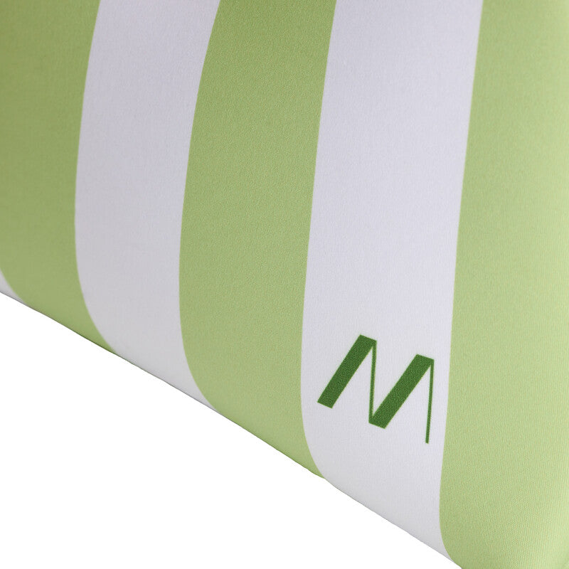 Muitomas Necessaire – Reissverschluss, Wasserabweisend – 240 × 160 × 60 mm – Grün – Neopren – Gestreift
