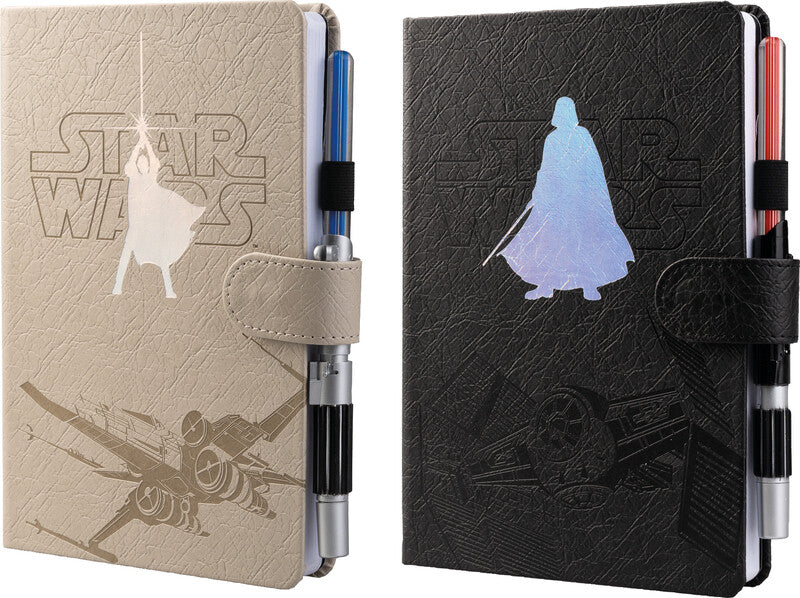 Star Wars Notizbuch – A5 – blanko – Fadenheftung, Stiftschlaufe, Einstecktasche, schwarz