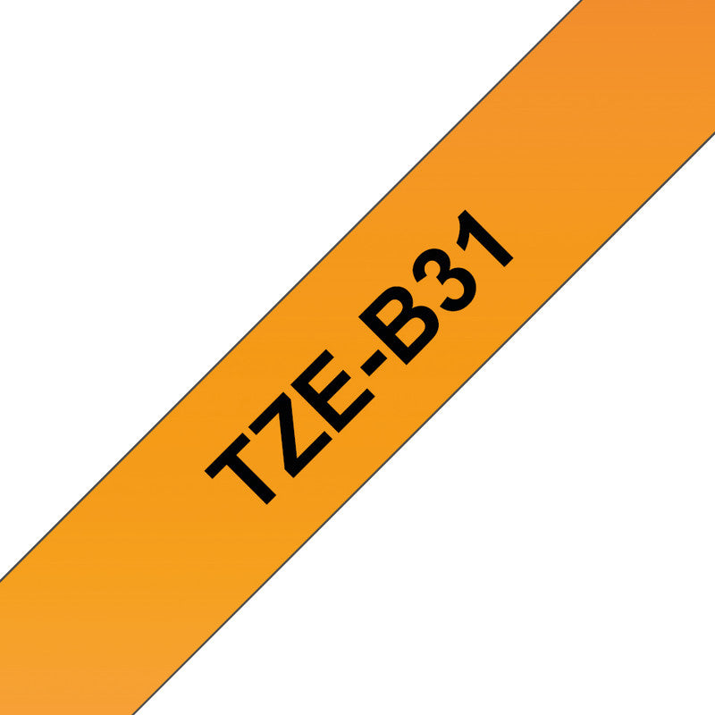 Brother Schriftband – 12 mm × 5 m, orange, schwarz