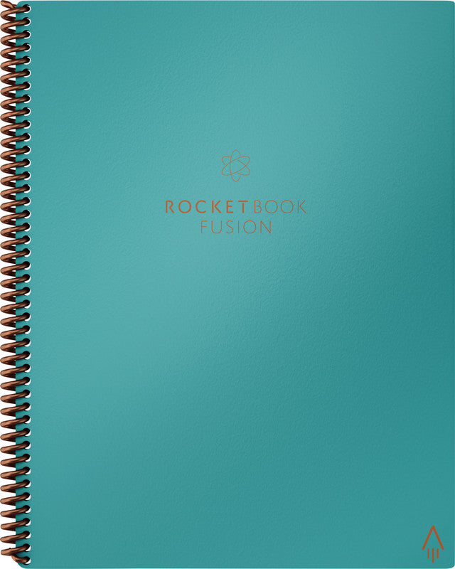 Rocketbook Spiralbuch, punktkariert, liniert, Spiralbindung, 42 Seiten, 90 g/m² – türkis, für ROCKETBOOK App