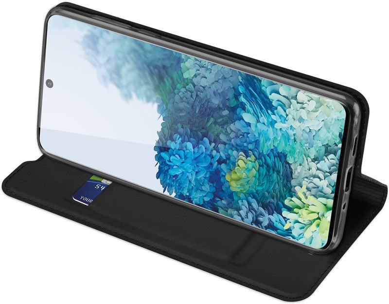 Dux Ducis Booklet-Hülle – für Samsung Galaxy S20 – schwarz – Kunstleder – mit Kartenfach, Magnetverschluss