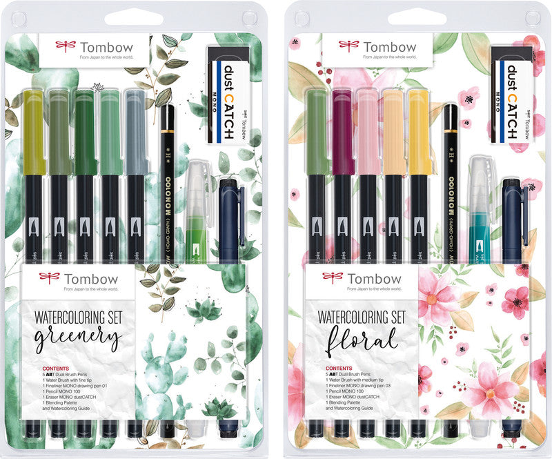 Tombow Handlettering Watercolor Set – 10-teilig – 5 ABT Dual Brush Pens