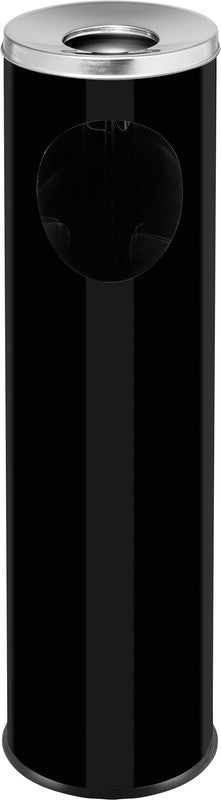 Zwingo Standascher – 15 l – Stahl, schwarz – feuerfest – Ø 200 × H 690 mm