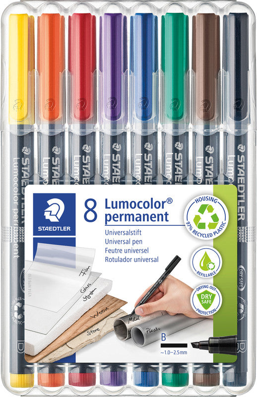 Staedtler Lumocolor Permanent-Marker – sortiert, 8er