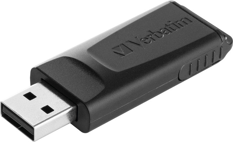 Verbatim Slider USB-Stick – 128 GB, USB 2.0, schwarz