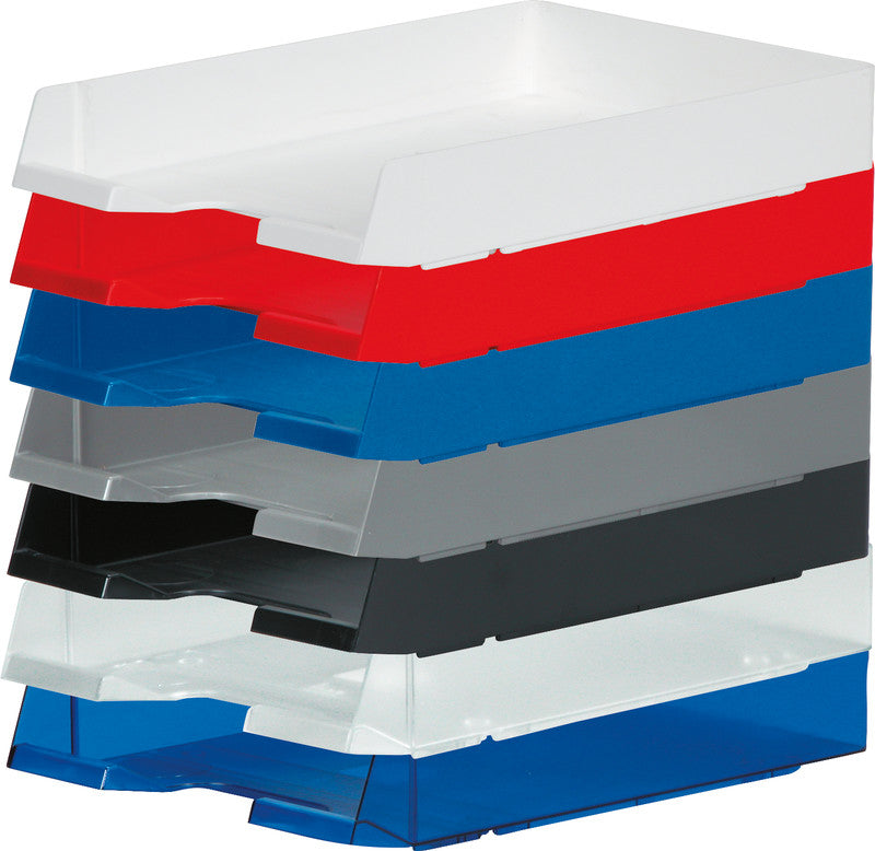 Biella Briefkorb – mit Griffausschnitt, mit Beschriftungsfeld, matt, schwarz, B 245 × H 55 × T 335 mm