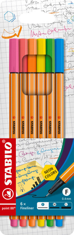 STABILO Point 88 Fineliner – 25er-Set 0,4 mm – sortiert