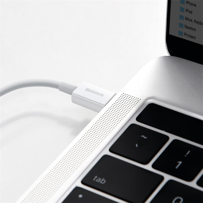 Baseus USB-C auf Lightning Kabel, 2 m, Weiss, Schnellladen