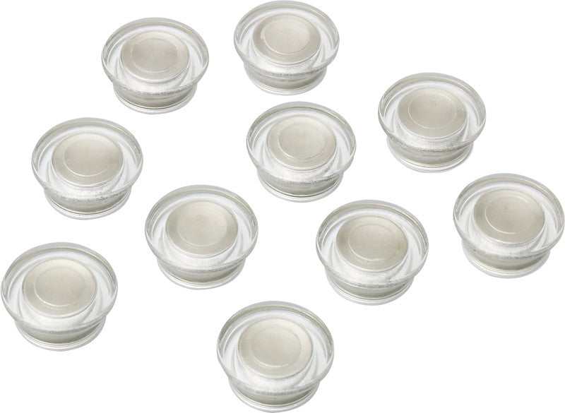 Nobo Magnet, Ø 32 mm × H 9 mm, Haftkraft 2 kg, Transparent – 10-teilig – für Whiteboards