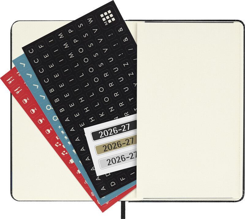 Moleskine Schüleragenda – 1 Woche/1 Seite, gebunden, 9 × 14 cm, 18 Monate Jul–Dez, schwarz, FSC