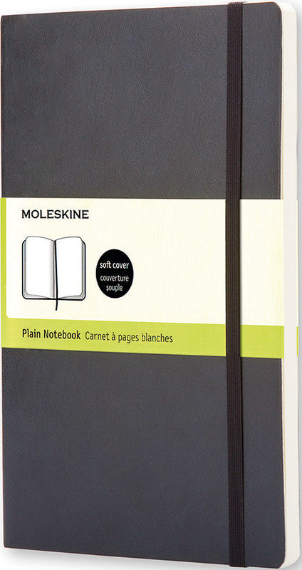 Moleskine Notizbuch, 130 × 210 mm, blanko, Leimbindung, Softcover, 192 Seiten – schwarz