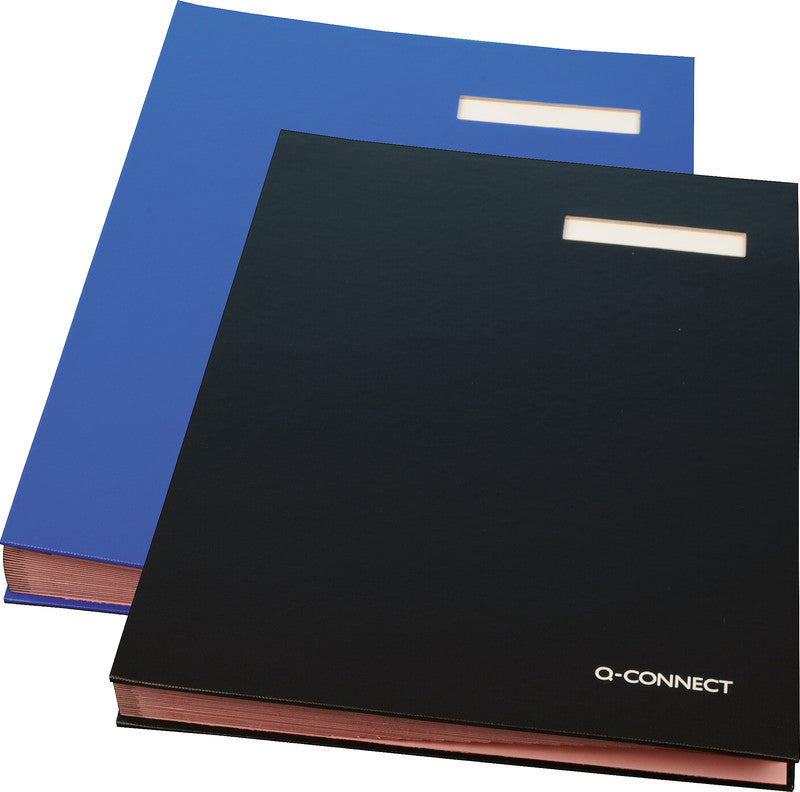 Q-connect Register – A4, 20-teilig, Karton, blau, kaschiert, mit Beschriftungsstreifen
