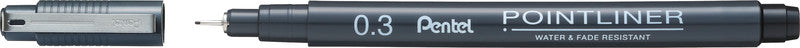 Pentel Fineliner – 5er-Set – Schwarz – Wasserfest