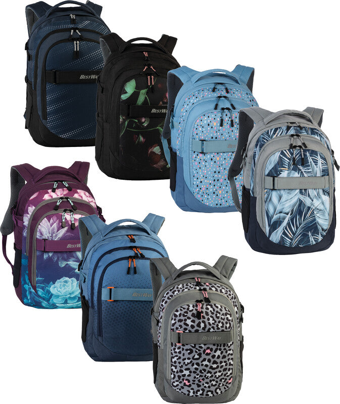 Bestway Rucksack Evolution Air – Punkte, dunkelblau/weiss, 22 l – für Notebooks bis 15"