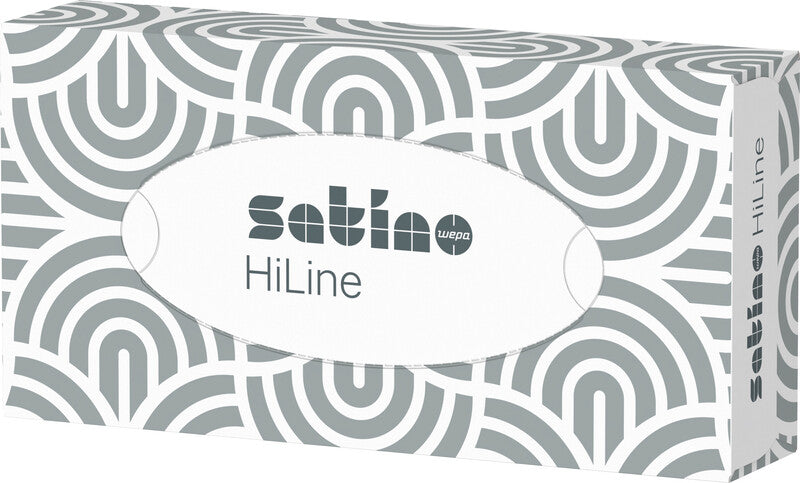 Satino hiline Kosmetiktücher Box – 2-lagig, Zellstoff, hochweiss, 210 × 205 mm – 100 Tücher
