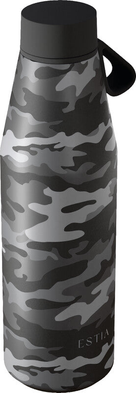 Estia Flow Isolierflasche 500 ml – Doppelwandig 12 h Heiss / 24 h Kalt, Edelstahl, Schraubdeckel