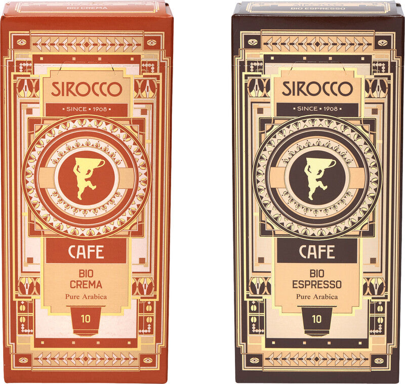 Sirocco Espresso Kaffeekapseln – für Nespresso – Intensität 8 – Bio – 10 Kapseln