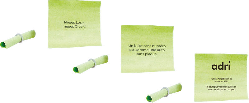 Adri Tombola Nietenlose aus Papier, farbig sortiert, 40 × 45 mm, 500 Stück, PVC-frei, mit Kartonring