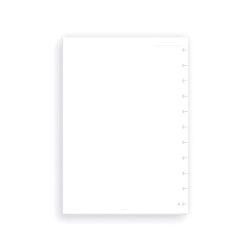 Carchivo Notizbuch-Einlagen A4, blanko, spezielle Perforierung, 100 g/m², für Spiralbuch Ingeniox – 50 Blatt