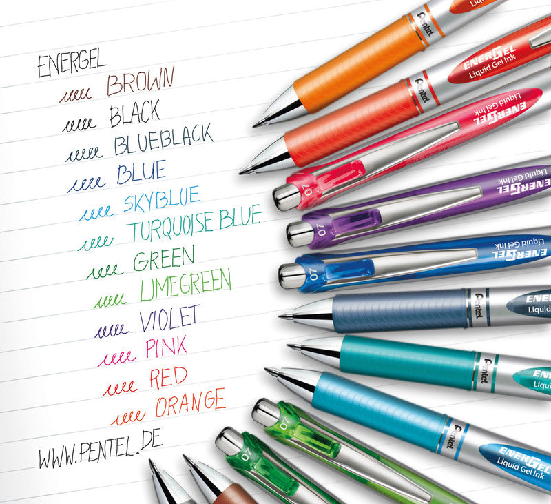 Pentel Gelschreiber – Lila, 0,7 mm, schnelltrocknend, Druck, nachfüllbar