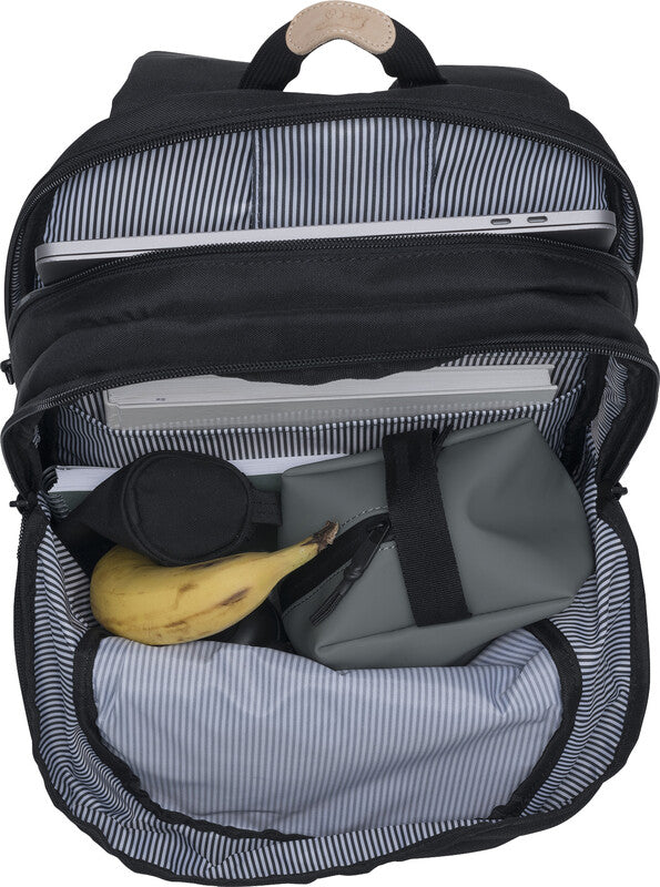 Beckmann Urban Rucksack – schwarz – 30,0×48,0×22,0 cm – recycelte Materialien