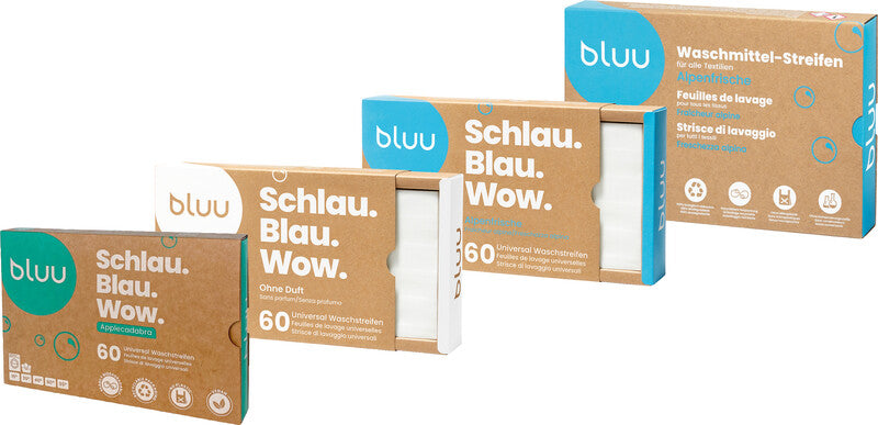 Bluu Waschstreifen für Handwäsche, vegan, Alpenfrische, 42 Streifen